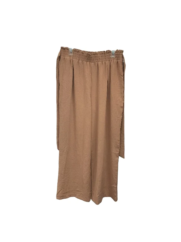 Stretch twill pants for flexible office comfort -Pants Wide Leg By Clothes Mentor In Tan, Size: Xl