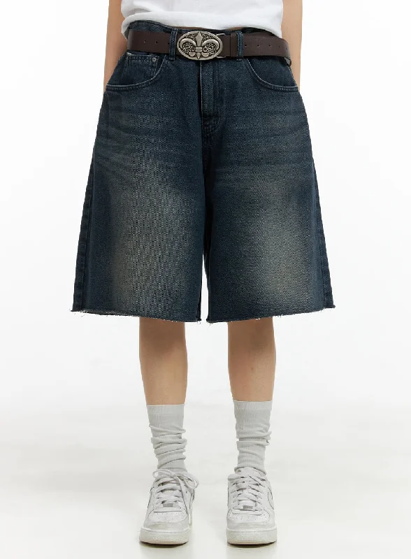 Cutoff Shorts Jeans for Fun -Solid Bermuda Jorts CL412