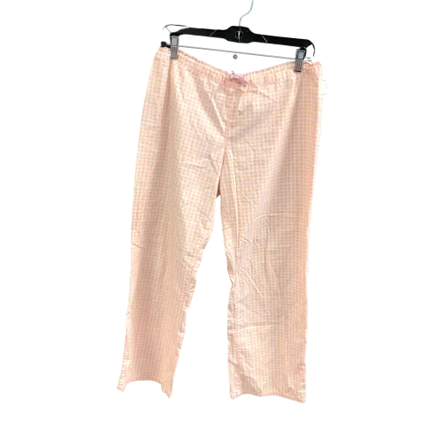 Flowy linen pants for relaxed tropical vacations -Pants Lounge By Calvin Klein In Pink & Yellow, Size: S