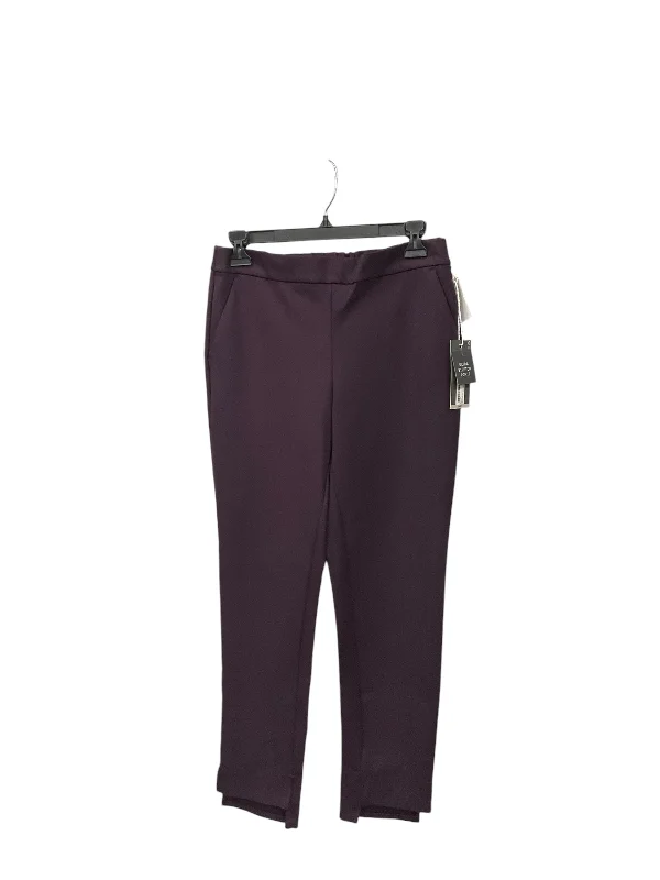 Elegant satin pants for formal dinner attire -Pants Dress By Worthington In Purple, Size: S