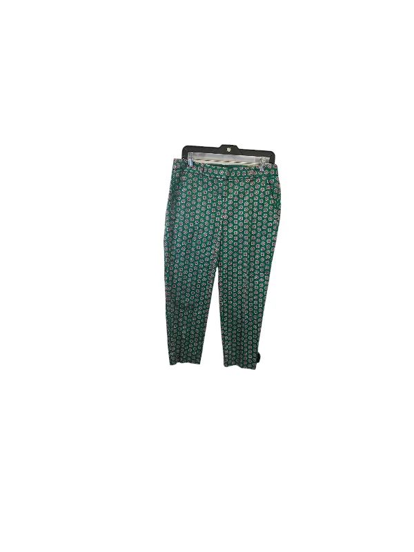 Luxury silk pants for glamorous evening wear -Pants Chinos & Khakis By J. Crew In Green & Pink, Size: 4