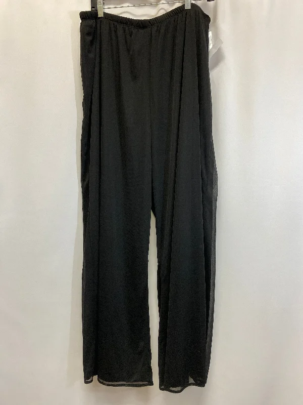 Quick-dry travel pants for adventurous globetrotters -Pants Dress By R And M Richards In Black, Size: 2x