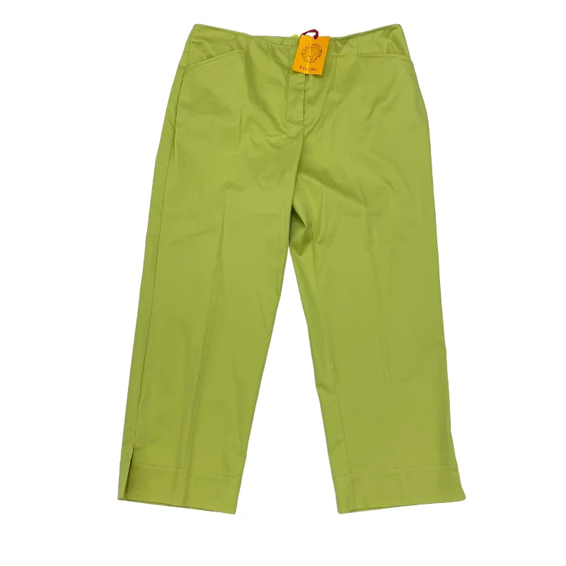 Soft cotton pants for sensitive skin comfort -GREEN PANTS CHINOS & KHAKIS by RUBY RD Size:16