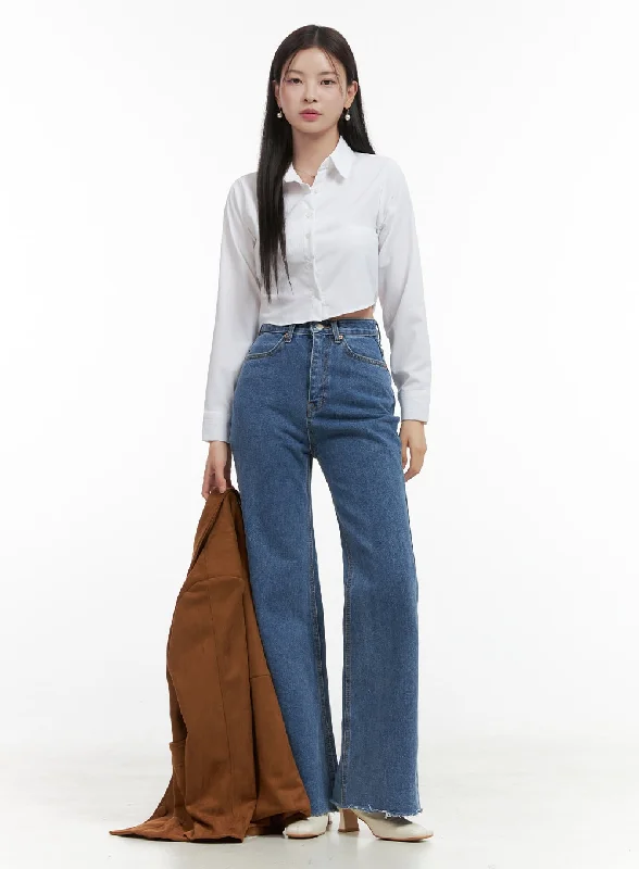 Wedding Jeans for Casual -Hallie Slim Flare Denim Jeans OO416