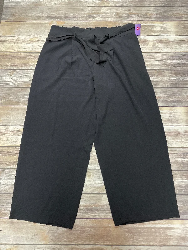 Vintage corduroy pants for retro style vibes -Pants Wide Leg By Shein In Black, Size: 3x