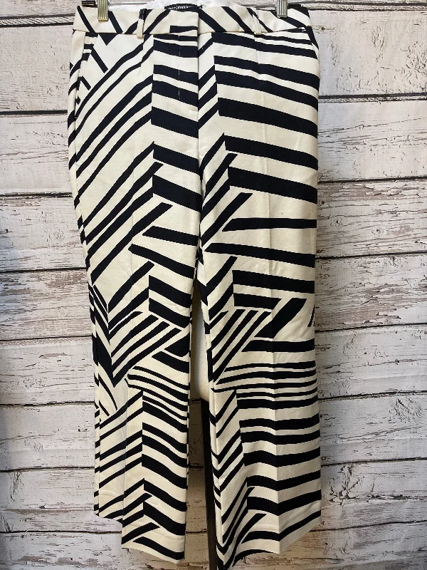 Stylish wide-leg pants for bold evening looks -Pants Dress By Cma In Black & Cream, Size: 8