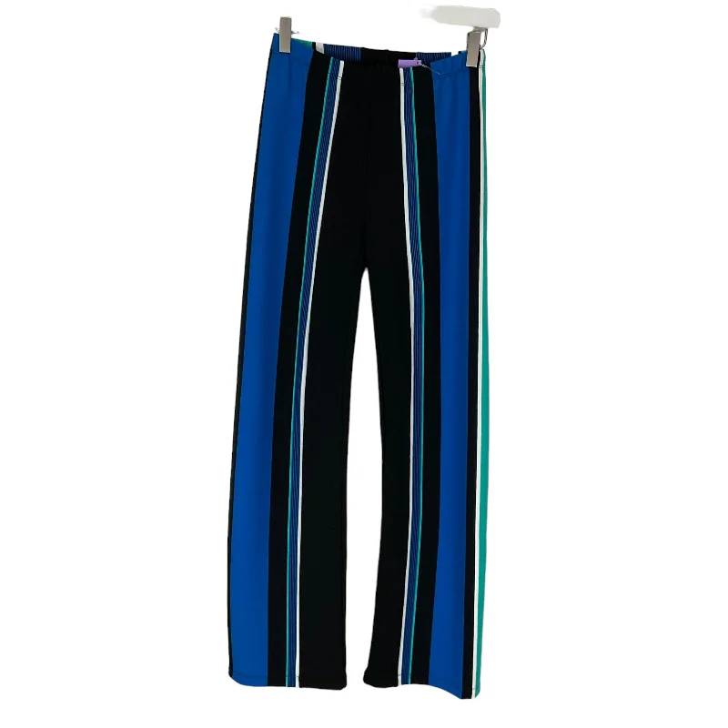 Elegant satin pants for formal dinner attire -Pants Other By Clothes Mentor In Black & Blue, Size: Xs