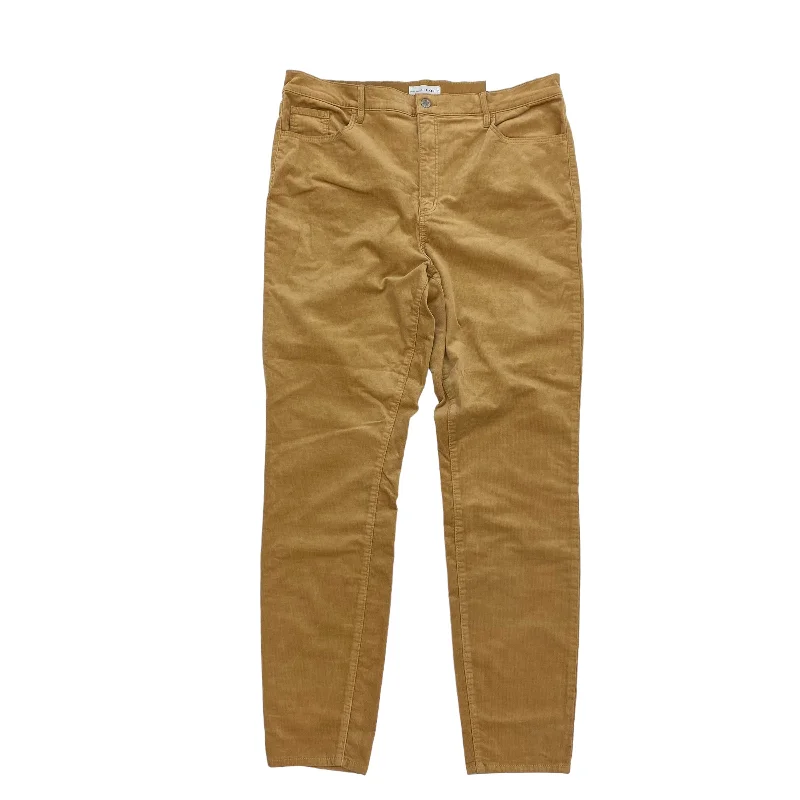 Eco-friendly hemp pants for sustainable clothing choices -TAN PANTS CORDUROY by LOFT Size:16L