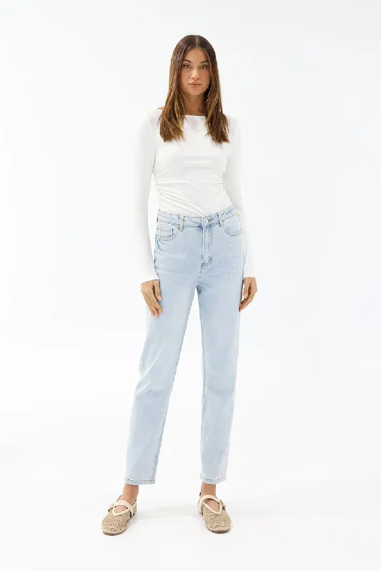 Dark Wash Jeans for Elegance -Zac Jeans | Light Blue