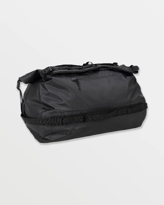 Cuffed Jeans for Stylish Touch -Frequency Roll-Top Duffel - Black