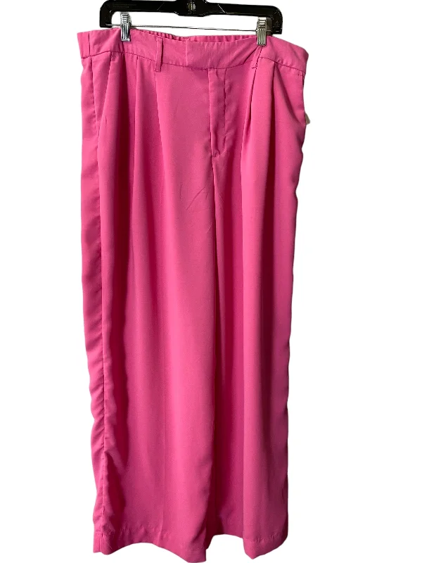 Stretchy yoga pants for flexible workout sessions -Pants Dress By A New Day In Pink, Size: Xl