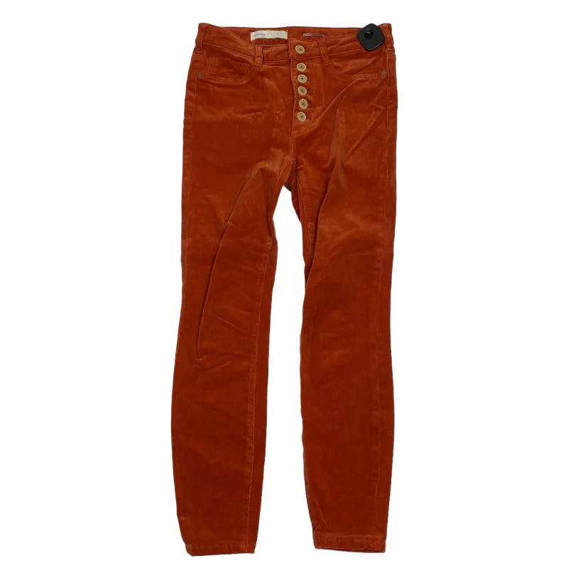 Relaxed fit pants for laid-back comfort wear -Pants Corduroy By Pilcro In Orange, Size: 4