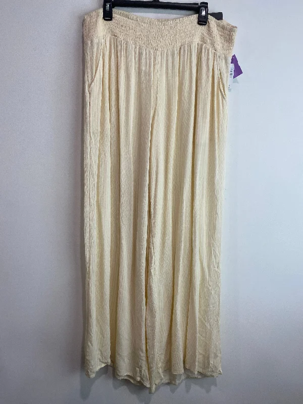 Lightweight travel pants for long flight comfort -Pants Wide Leg By Maurices In Yellow, Size: Xxl