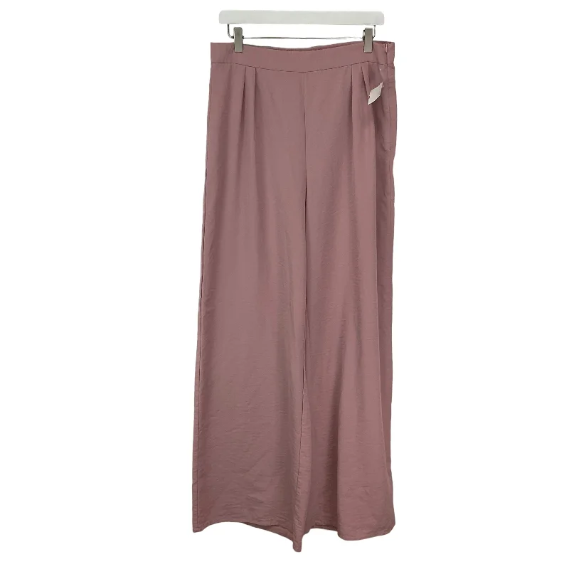 Windproof pants for chilly outdoor activities -Pants Wide Leg By Nasty Gal In Pink, Size: 12