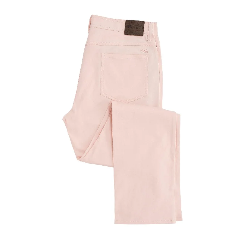 Relaxed fit pants for laid-back comfort wear -Flex Five Pocket Stretch Pant- Cabana Pink