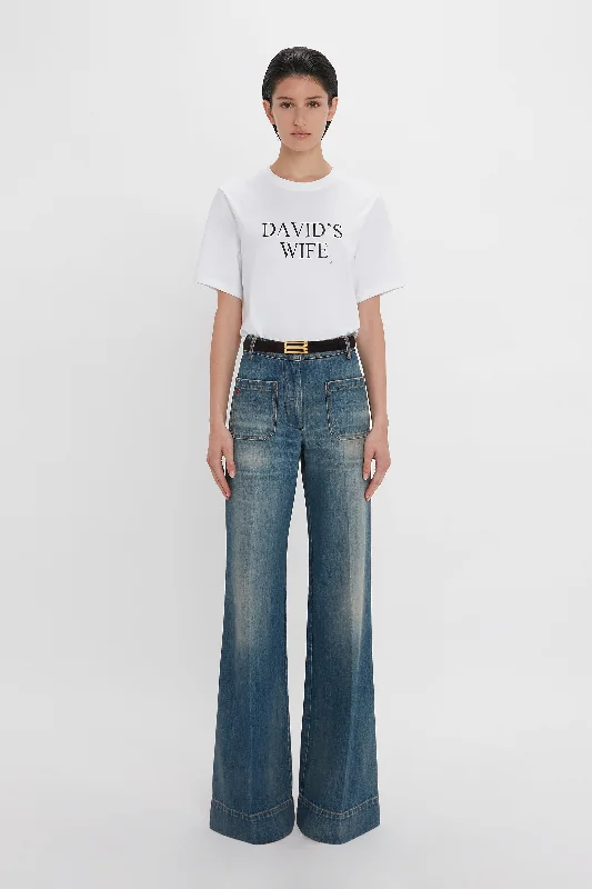 Wrap Skirt Jeans for Versatile -Alina High Waisted Jean In Indigrey Wash