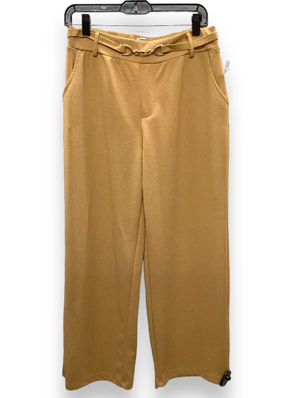 Flowy linen pants for relaxed tropical vacations -Pants Dress By Clothes Mentor In Tan, Size: L