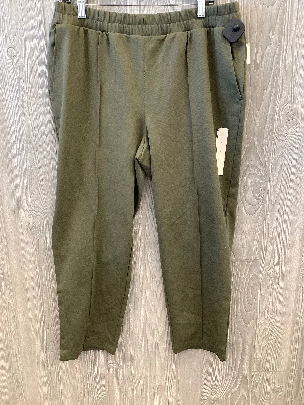 Cozy sweatpants pants for lazy Sunday mornings -Pants Dress By A New Day In Green, Size: L