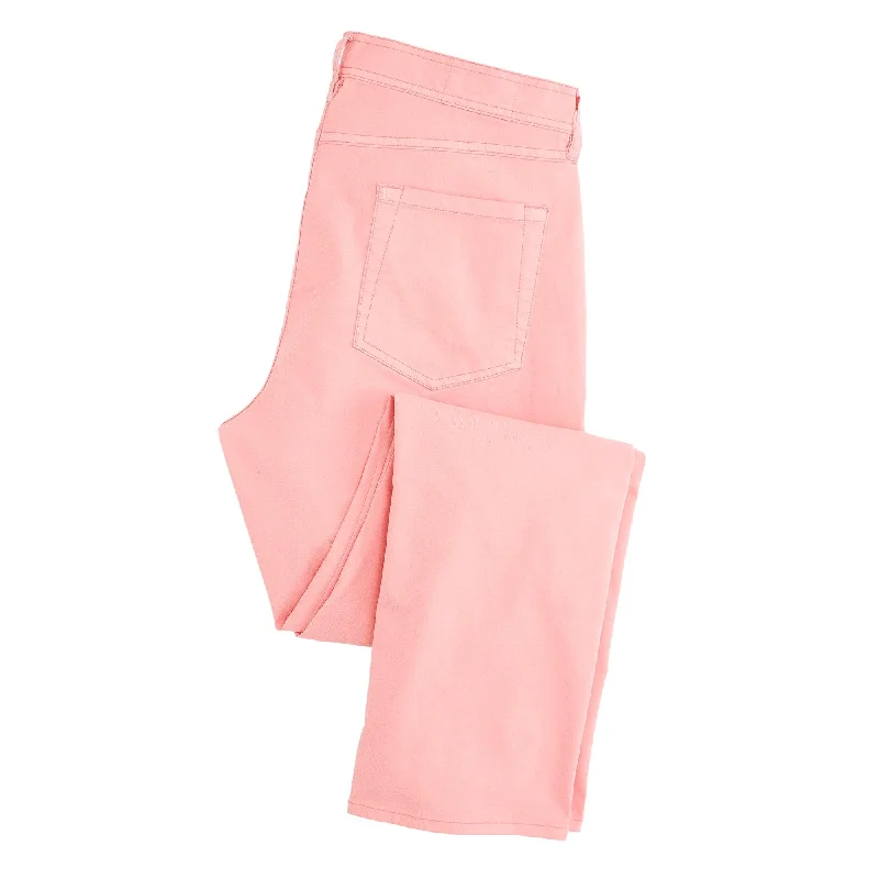 Soft pajama pants for ultimate bedtime comfort -Sunwashed Five Pocket Cabana Pink