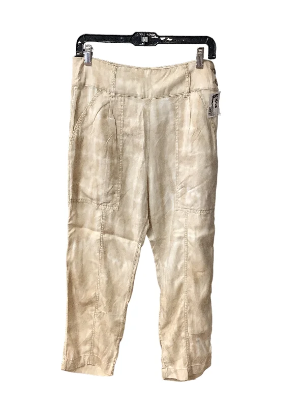 Classic straight-leg pants for versatile daily wear -Pants Cropped By Anthropologie In Beige, Size: 2