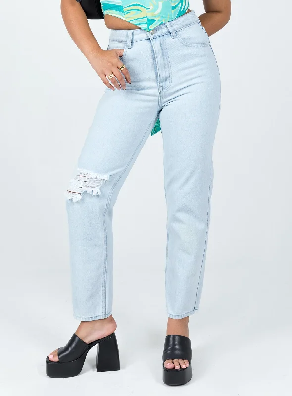 Jean Skirts for Feminine -Cedar Straight Leg Denim Jeans