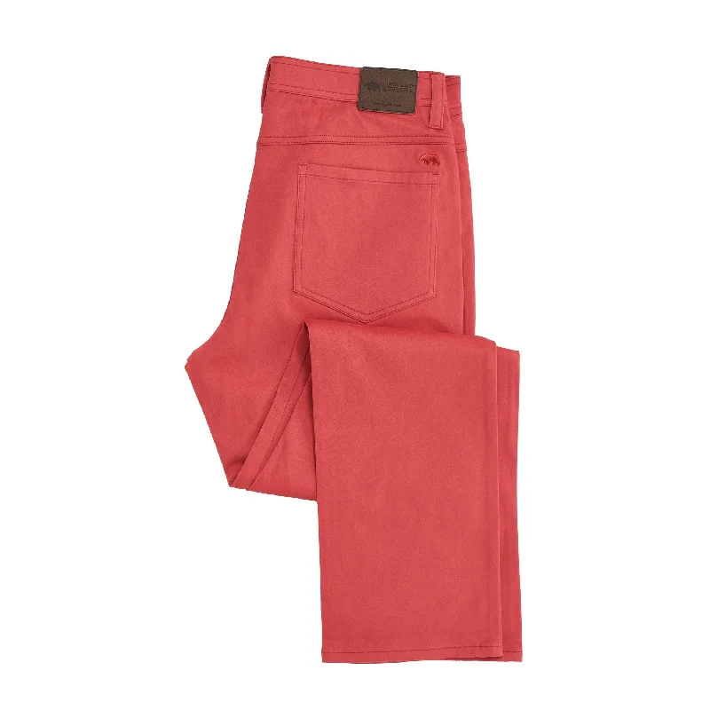 Designer jogger pants for upscale street style -Flex Five Pocket Stretch Pant- Mineral Red