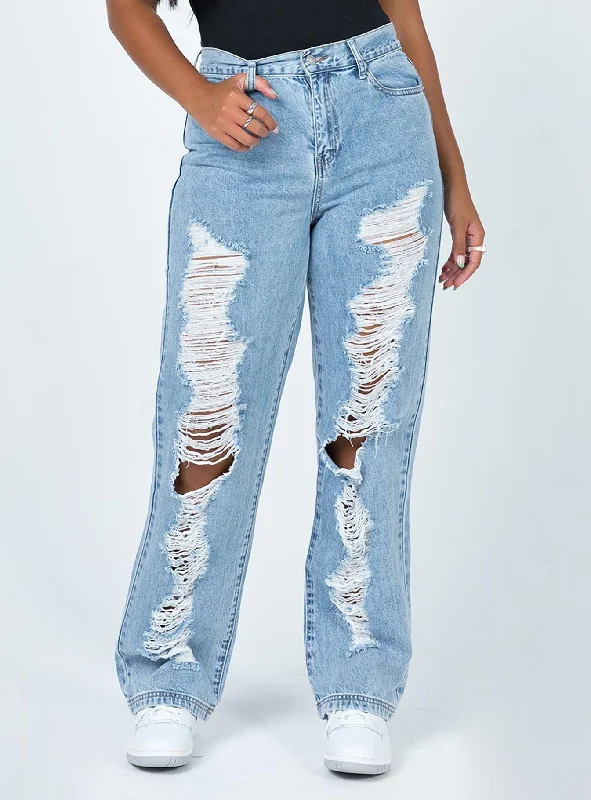 Decorated Back Pocket Jeans for Style -Nugal Ripped Denim Jeans