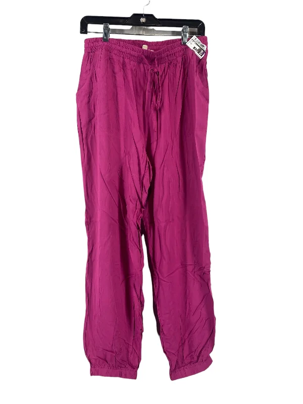 Casual drawstring pants for effortless home relaxation -Pants Joggers By Ee Some In Pink, Size: M