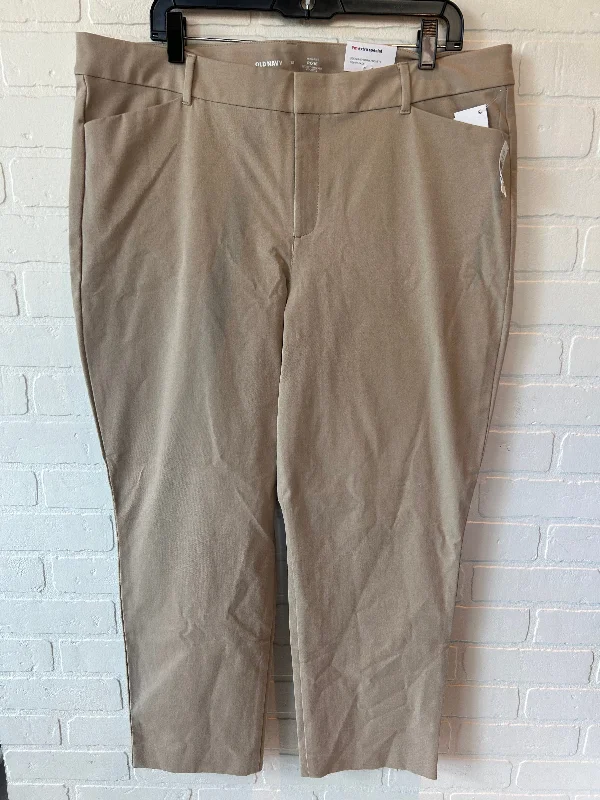 High-rise flare pants for vintage chic appeal -Pants Other By Old Navy In Tan, Size: 18