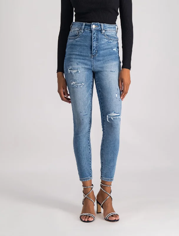 Four Pocket Jeans for Simplicity -Mila Cropped High-Rise Skinny Jeans