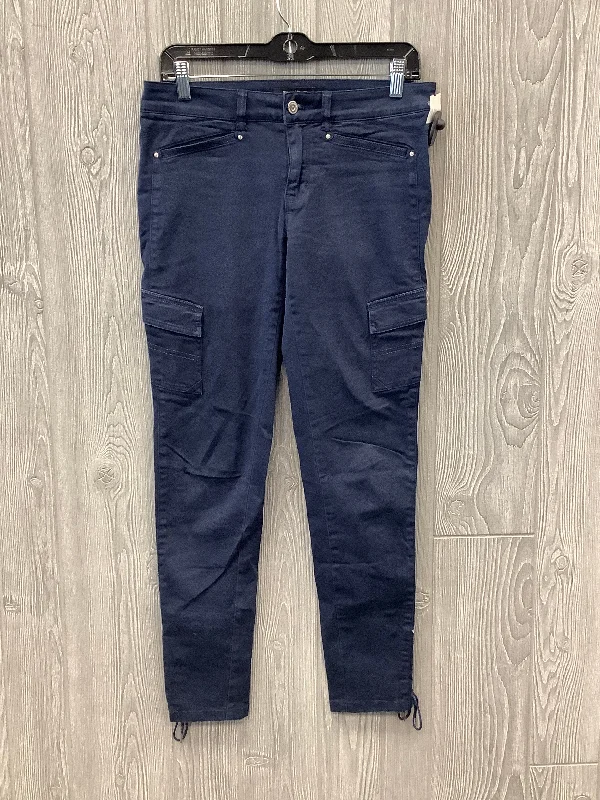 Relaxed fit pants for laid-back comfort wear -Pants Cargo & Utility By White House Black Market In Blue, Size: 4