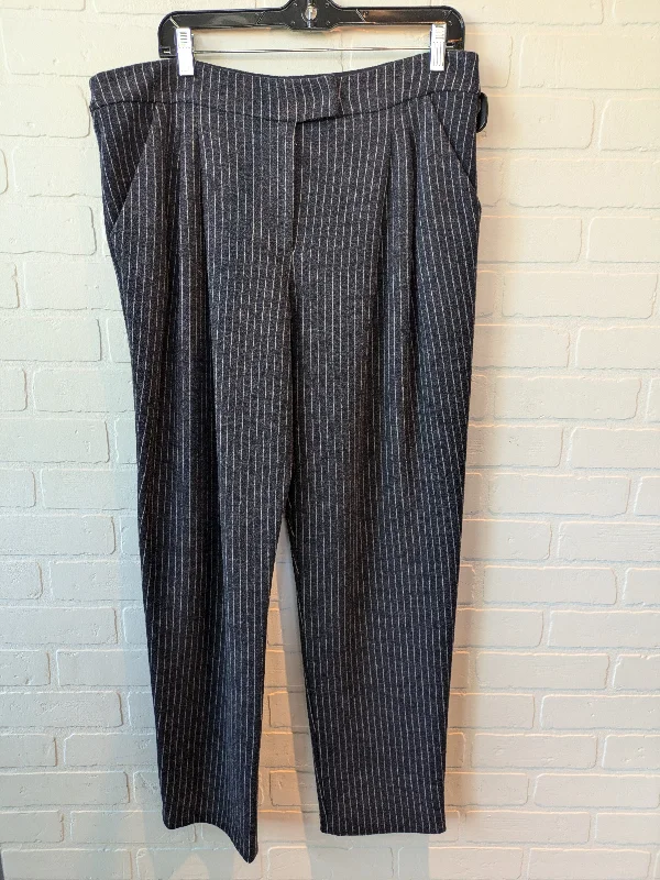 Soft cotton pants for sensitive skin comfort -Pants Dress By Armani Collezoni In Blue & Grey, Size: 12