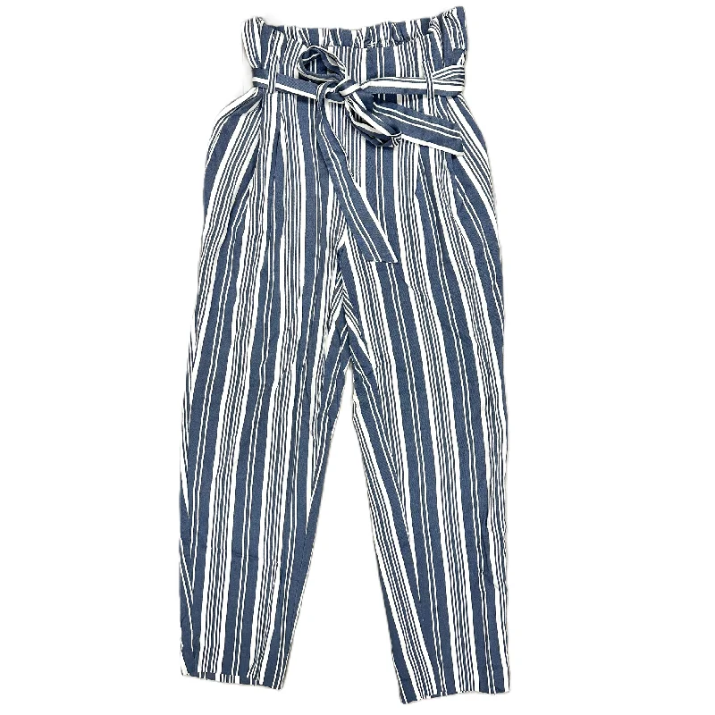 Soft pajama pants for ultimate bedtime comfort -Pants Wide Leg By Loft In Striped Pattern, Size: S