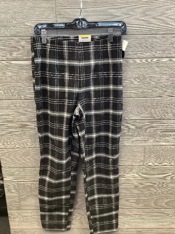 Heavy-duty work pants with tool pocket storage -Pants Cropped By Time And Tru In Plaid Pattern, Size: 10