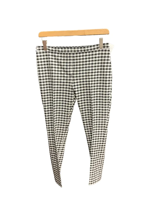 Breathable mesh pants for hot weather sports -Pants Cropped By Theory In Checkered Pattern, Size: 4