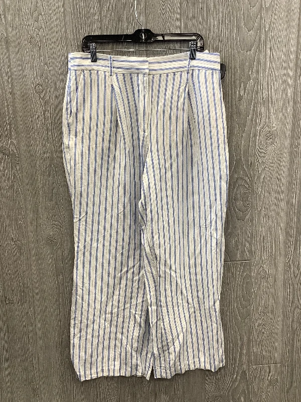 Adjustable waist pants for custom fit ease -Pants Other By Loft In Blue & White, Size: 12