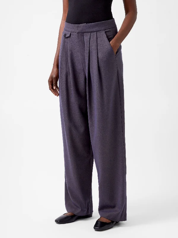 High-rise flare pants for vintage chic appeal -Carmine Flannel Trousers