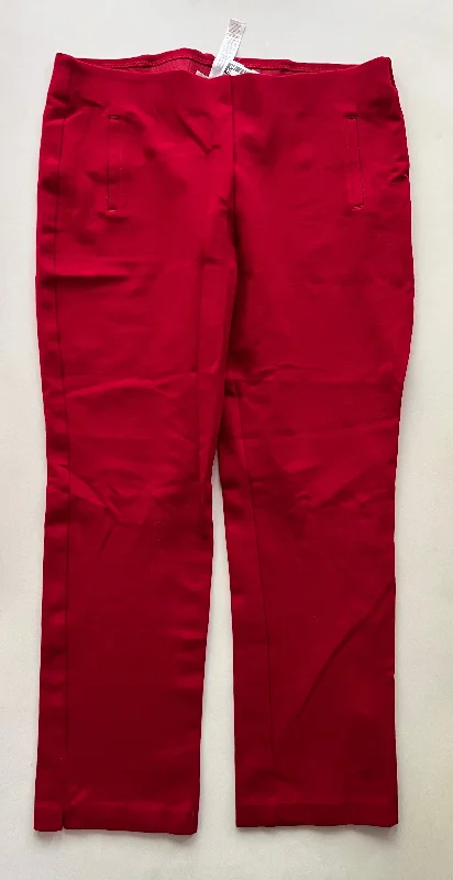 Tailored slim pants for polished business looks -Pants Work/dress By Chicos In Red, Size: 8