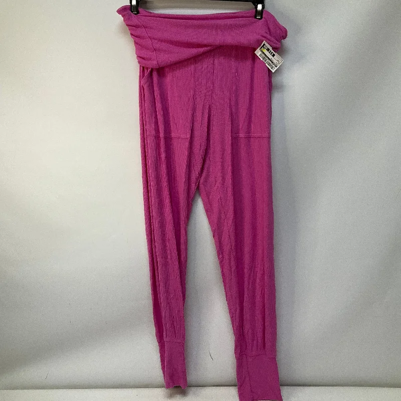 Stretch corduroy pants for cozy fall fashion -Pants Lounge By Aerie In Pink, Size: M