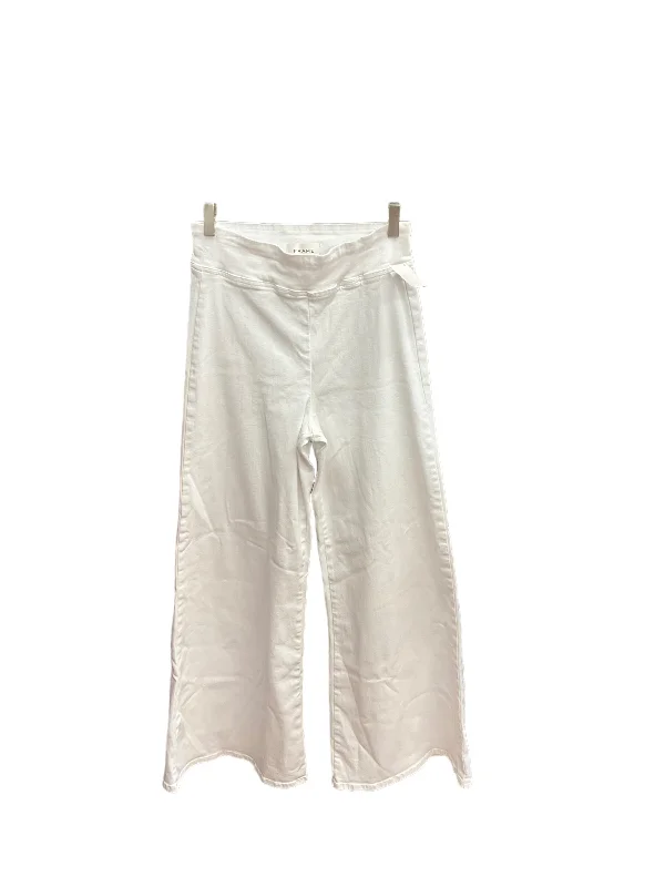 Flowy culottes pants for breezy summer style -Pants Wide Leg By Frame In White, Size: 2