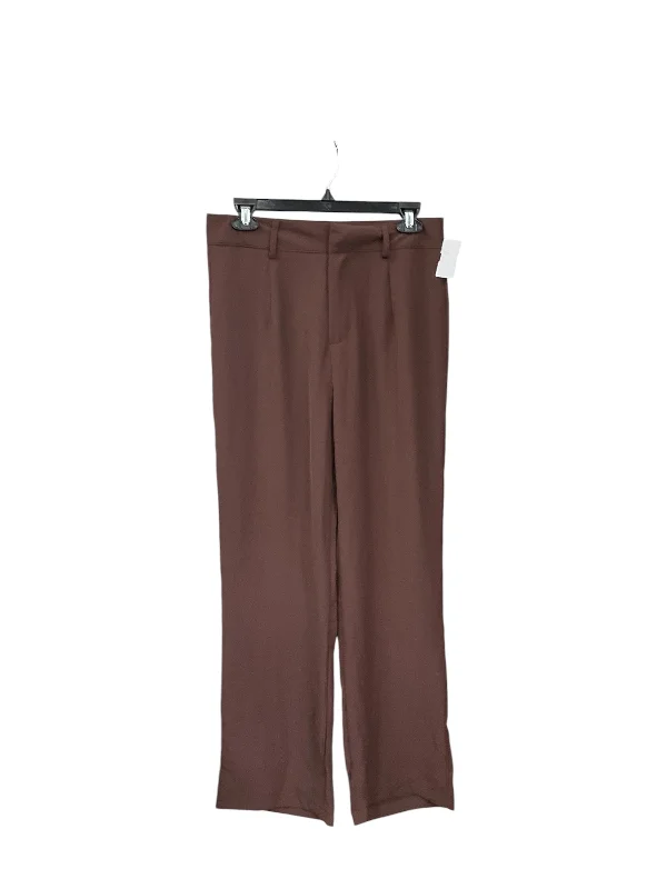 Lightweight travel pants with wrinkle-free fabric -Pants Dress By Clothes Mentor In Brown, Size: L