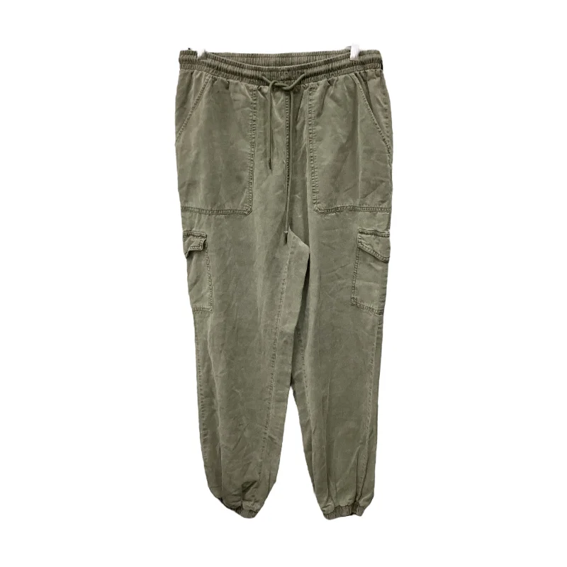 Multi-pocket pants for organized travel convenience -Pants Joggers By 7 For All Mankind In Green, Size: L