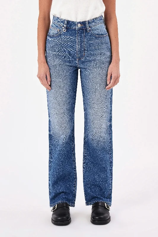 Party Jeans for Night Out -Nico Mid Vintage Indigo Straight Ode Jean