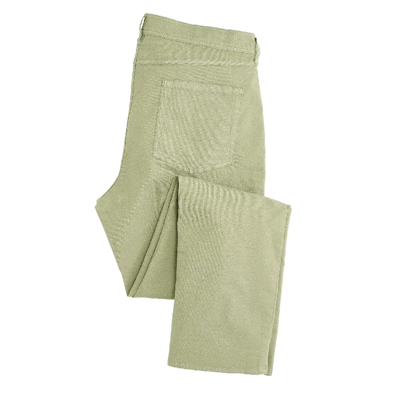 Weatherproof hiking pants for all-season trail use -Sunwashed Five Pocket Oil Green