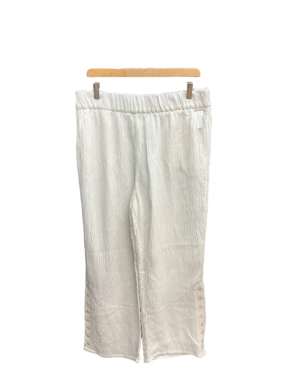 Soft jogger pants for relaxed weekend lounging -Pants Wide Leg By Soft Surroundings In White, Size: 10