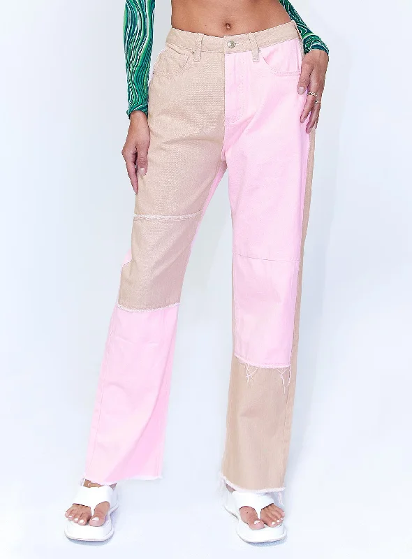 Affordable Jeans for Budget -Kaisha Denim Jeans Pink