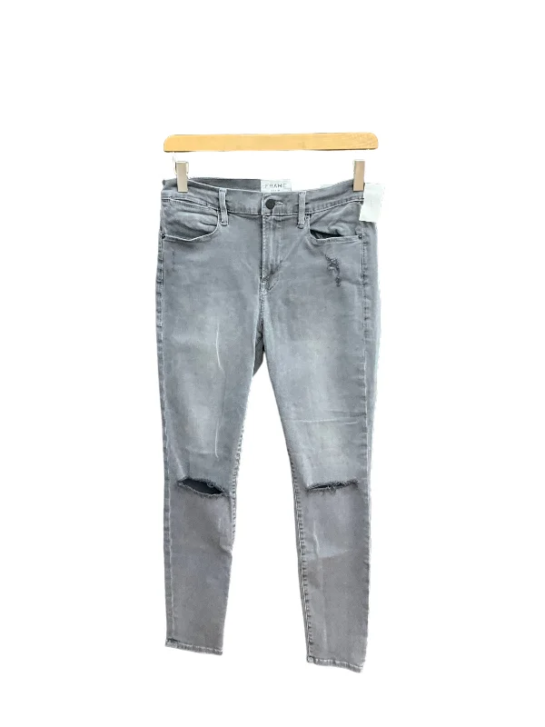 Lightweight travel pants for long flight comfort -Pants Cargo & Utility By Frame In Grey Denim, Size: 6