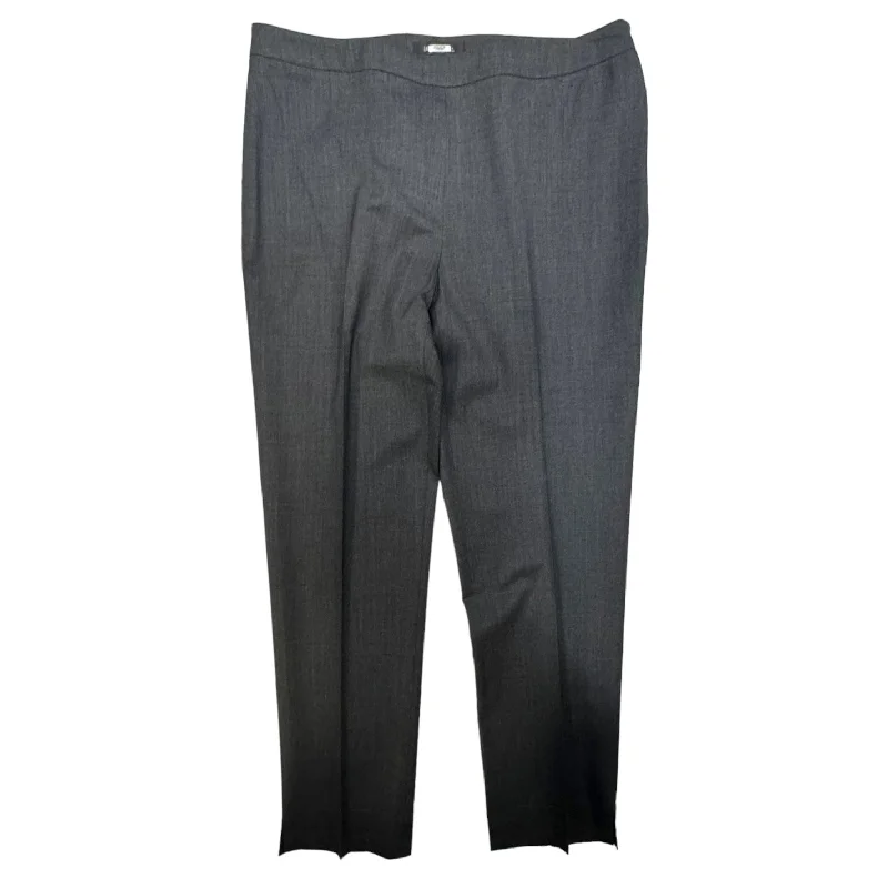 Casual khaki pants for weekend errand runs -Virgin Wool Trousers By Lafayette 148 In Grey, Size: 8