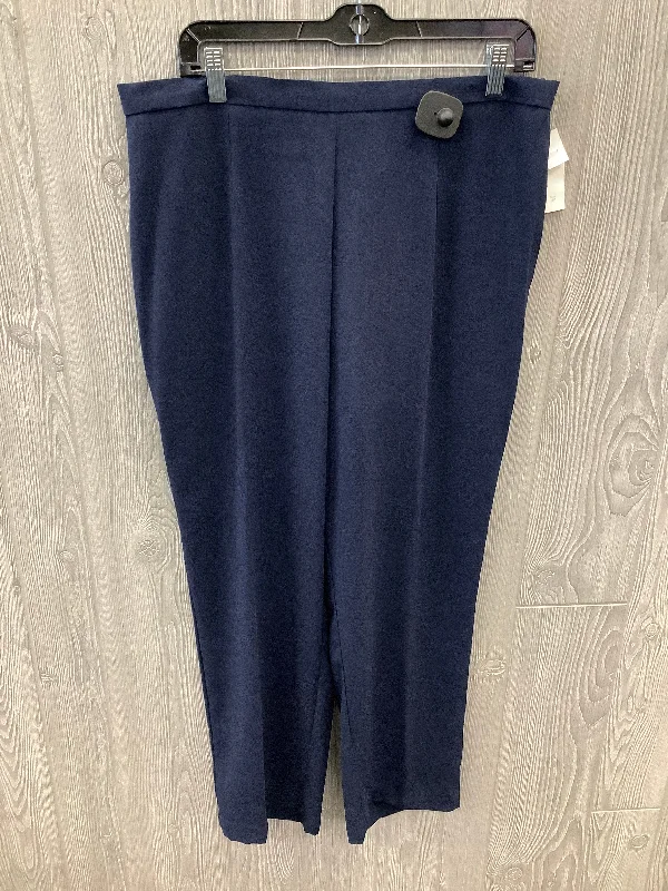 Formal suit pants for wedding guest elegance -Pants Dress By Sag Harbor In Blue, Size: 16petite