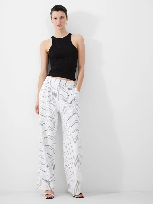 Stretchy leggings pants for casual active days -Whisper Pinstripe Trousers